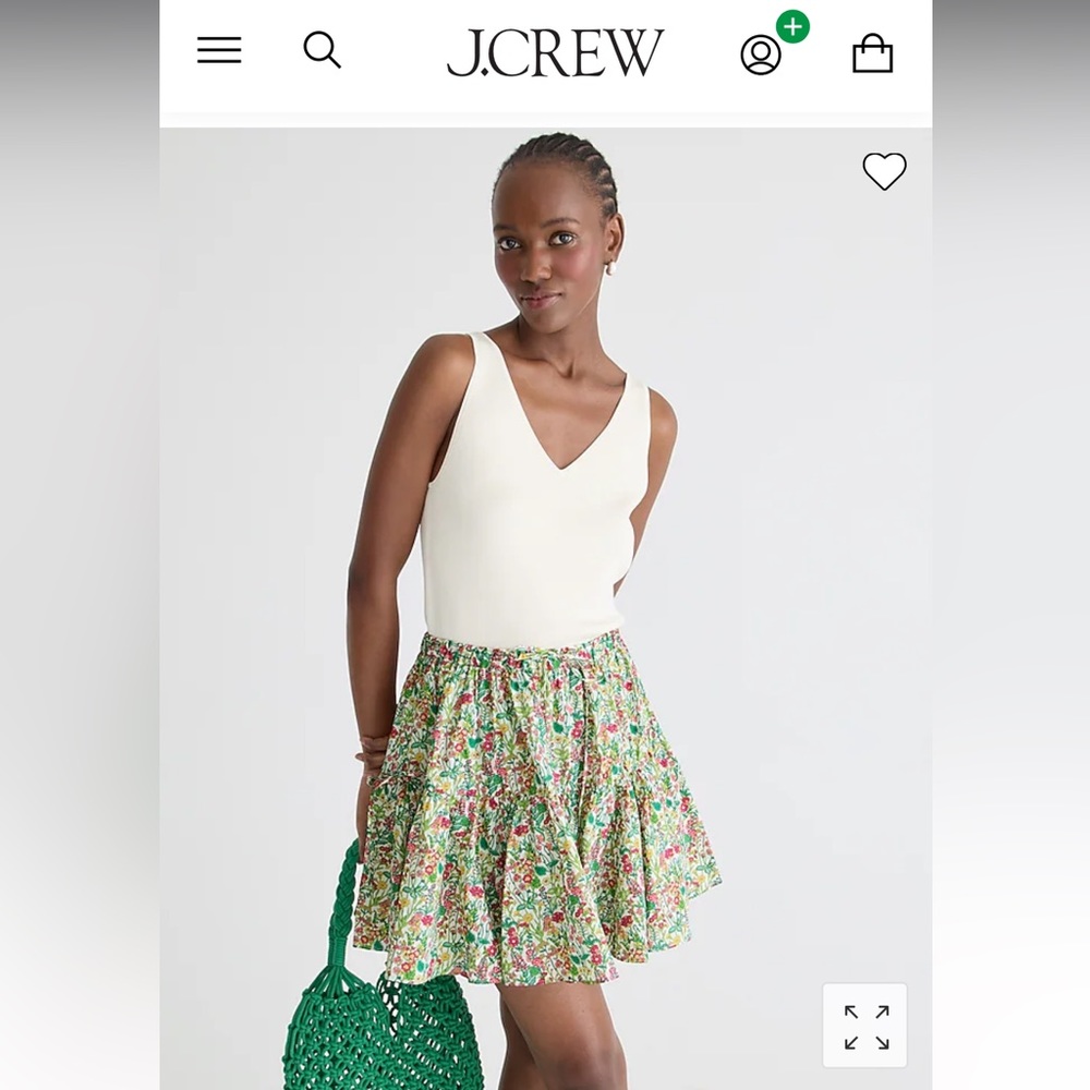 J.Crew Tiered mini skirt in Liberty® fabric in XS - Brand New